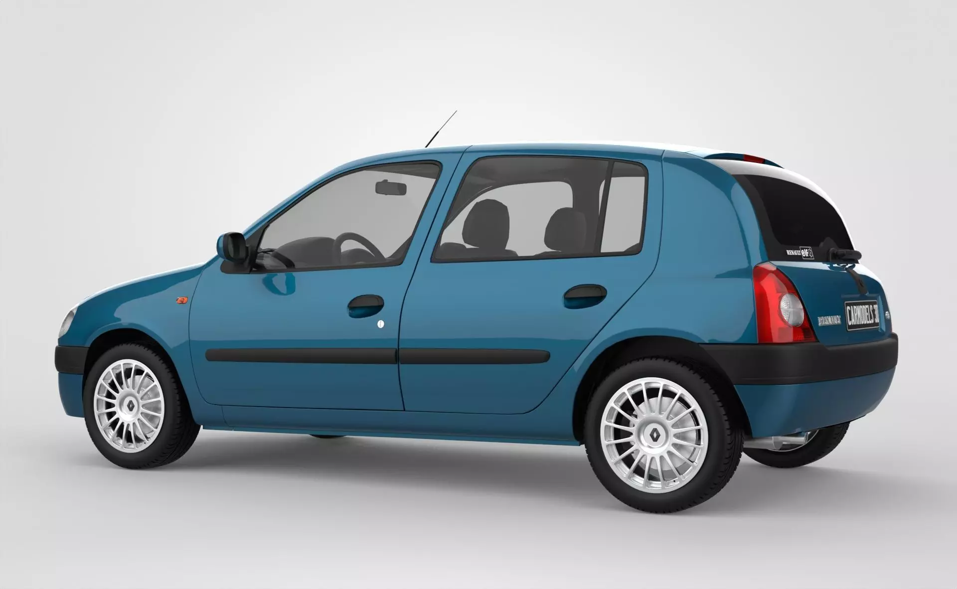 Renault Clio 2 Phase 1 HB 2001 3D model_2