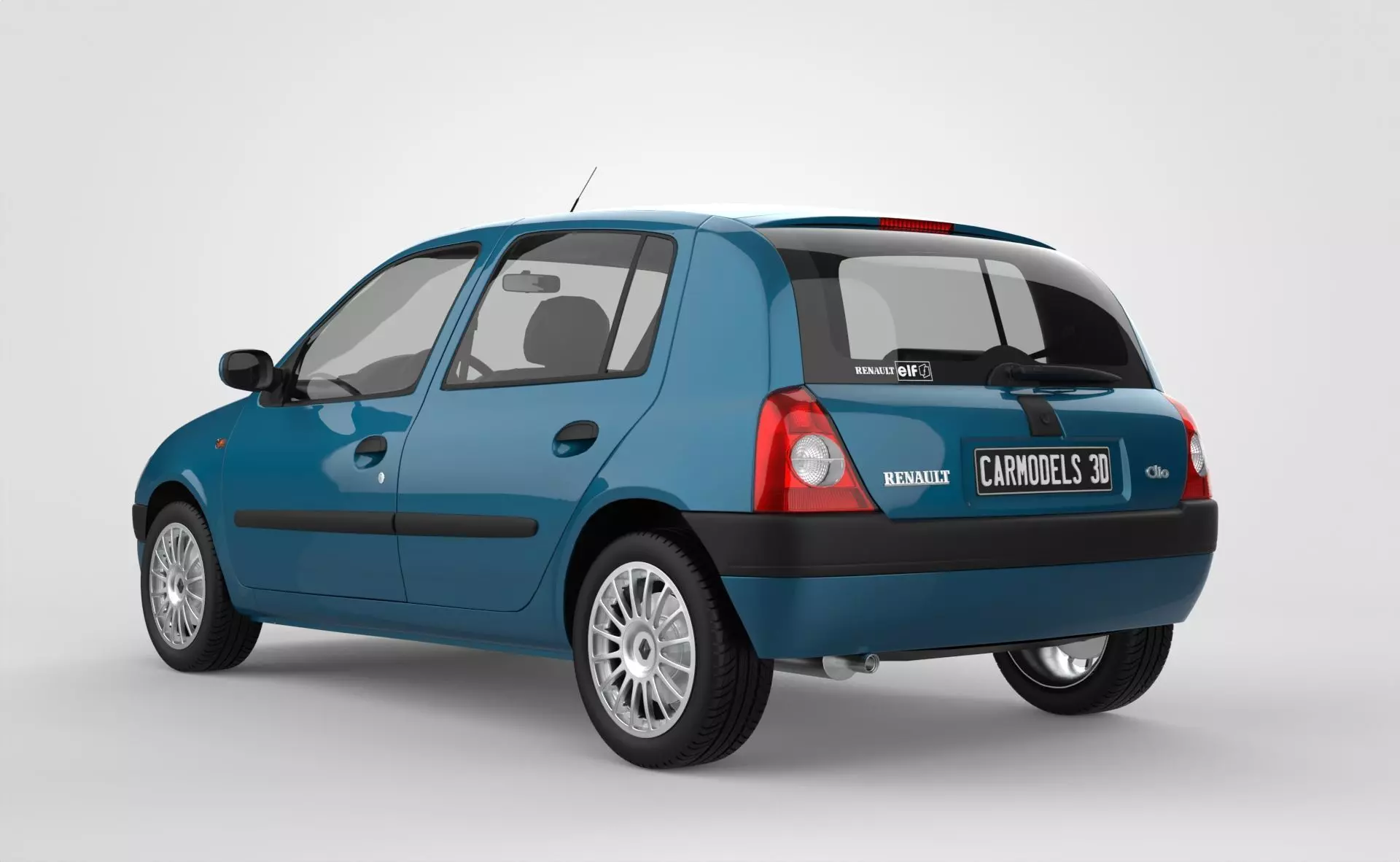 Renault Clio 2 Phase 1 HB 2001 3D model_3
