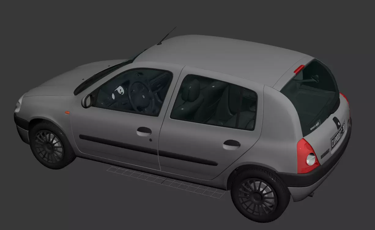 Renault Clio 2 Phase 1 HB 2001 3D model_13