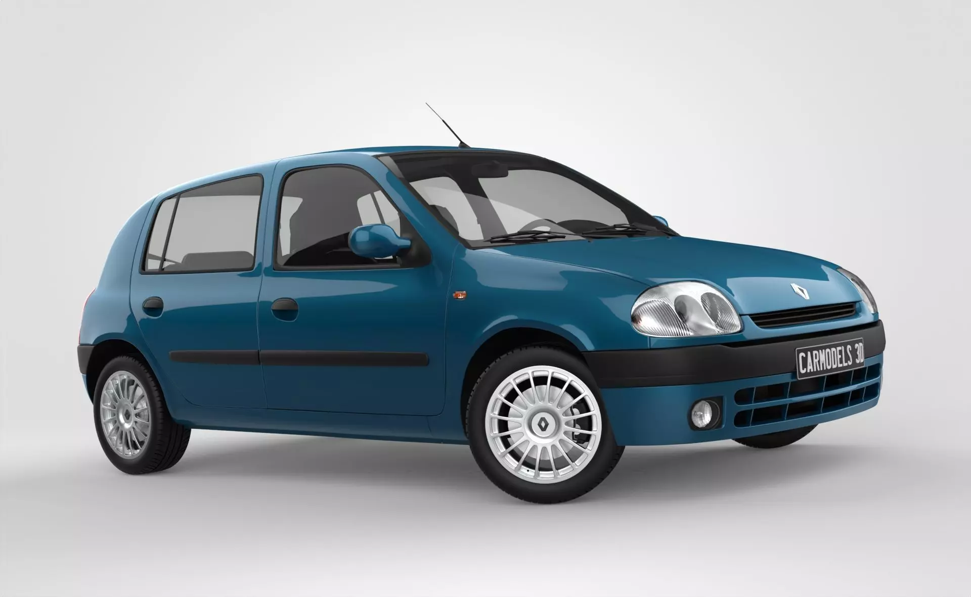 Renault Clio 2 Phase 1 HB 2001 3D model_9