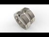 Eterna Link wedding ring set 3D print model_1