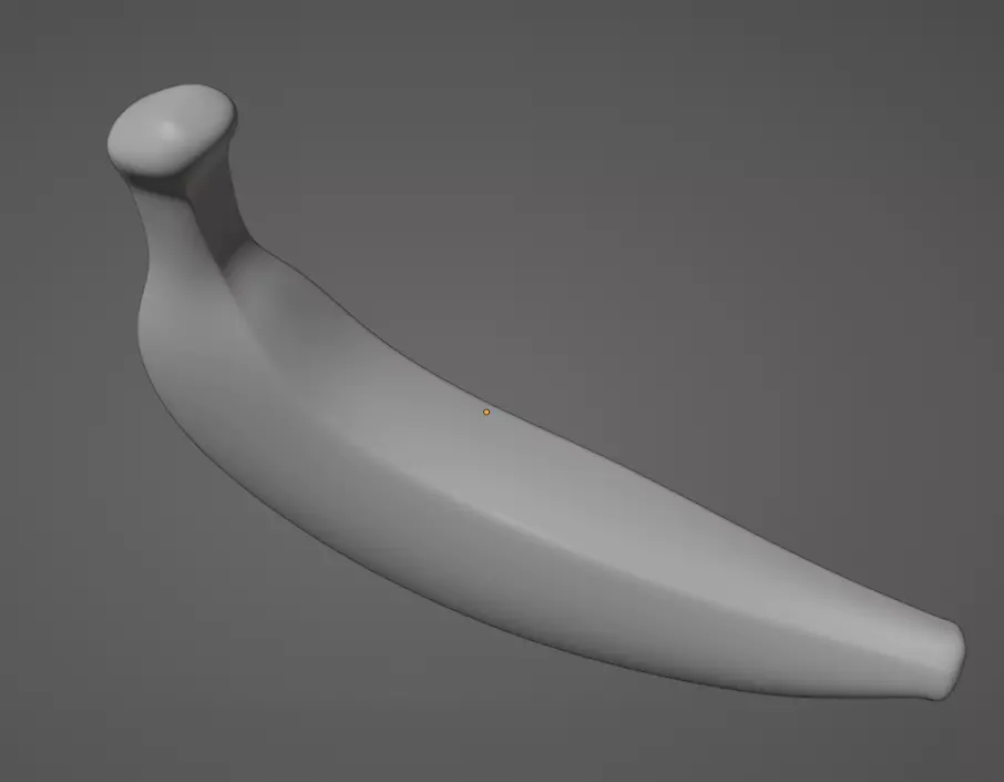 Simple Banana Low-poly 3D model_0