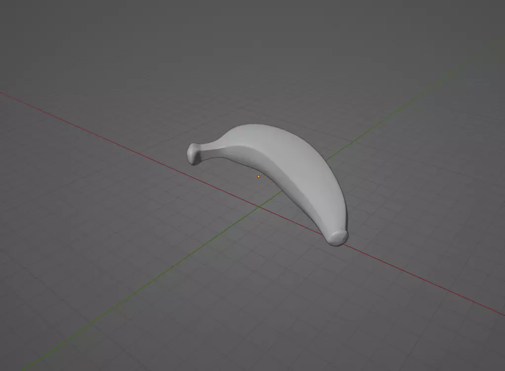 Simple Banana Low-poly 3D model_5
