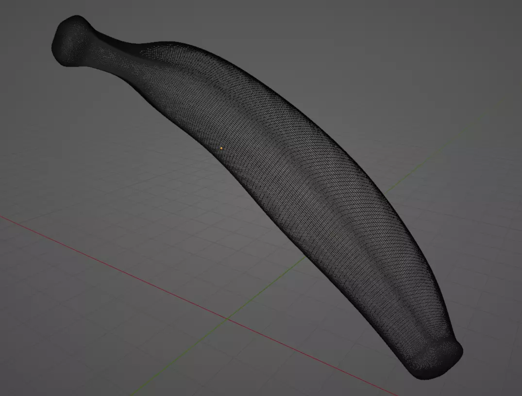 Simple Banana Low-poly 3D model_7