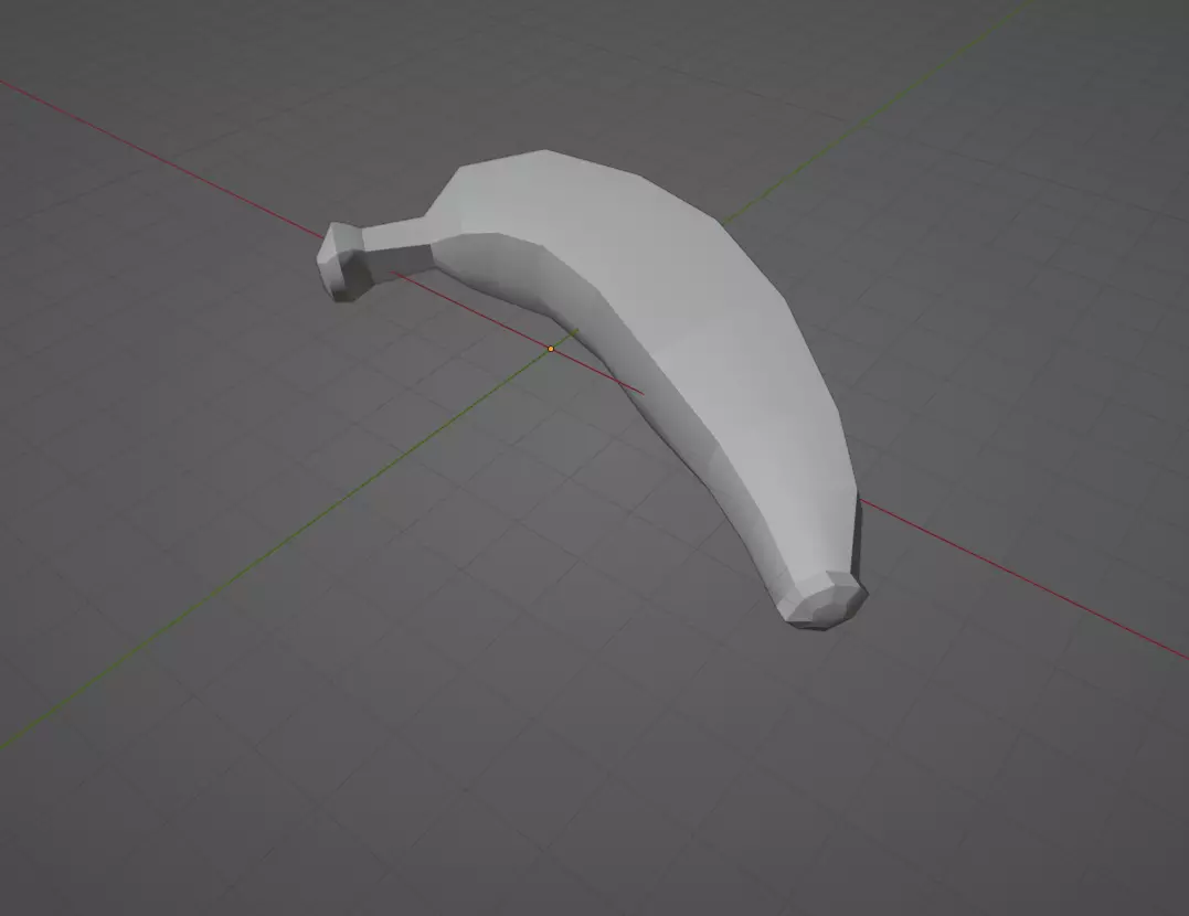 Simple Banana Low-poly 3D model_6