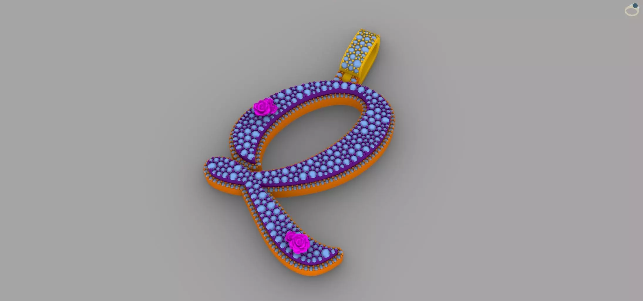 Q Pendant 3D print model_5