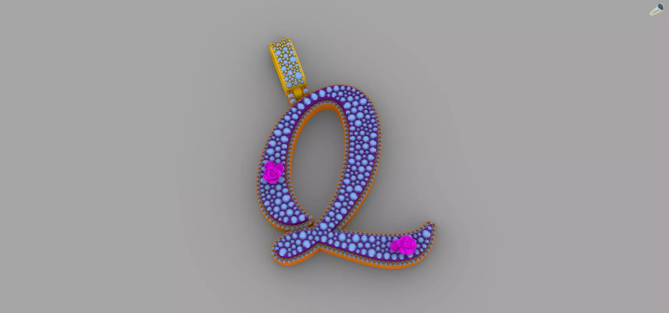 Q Pendant 3D print model_4