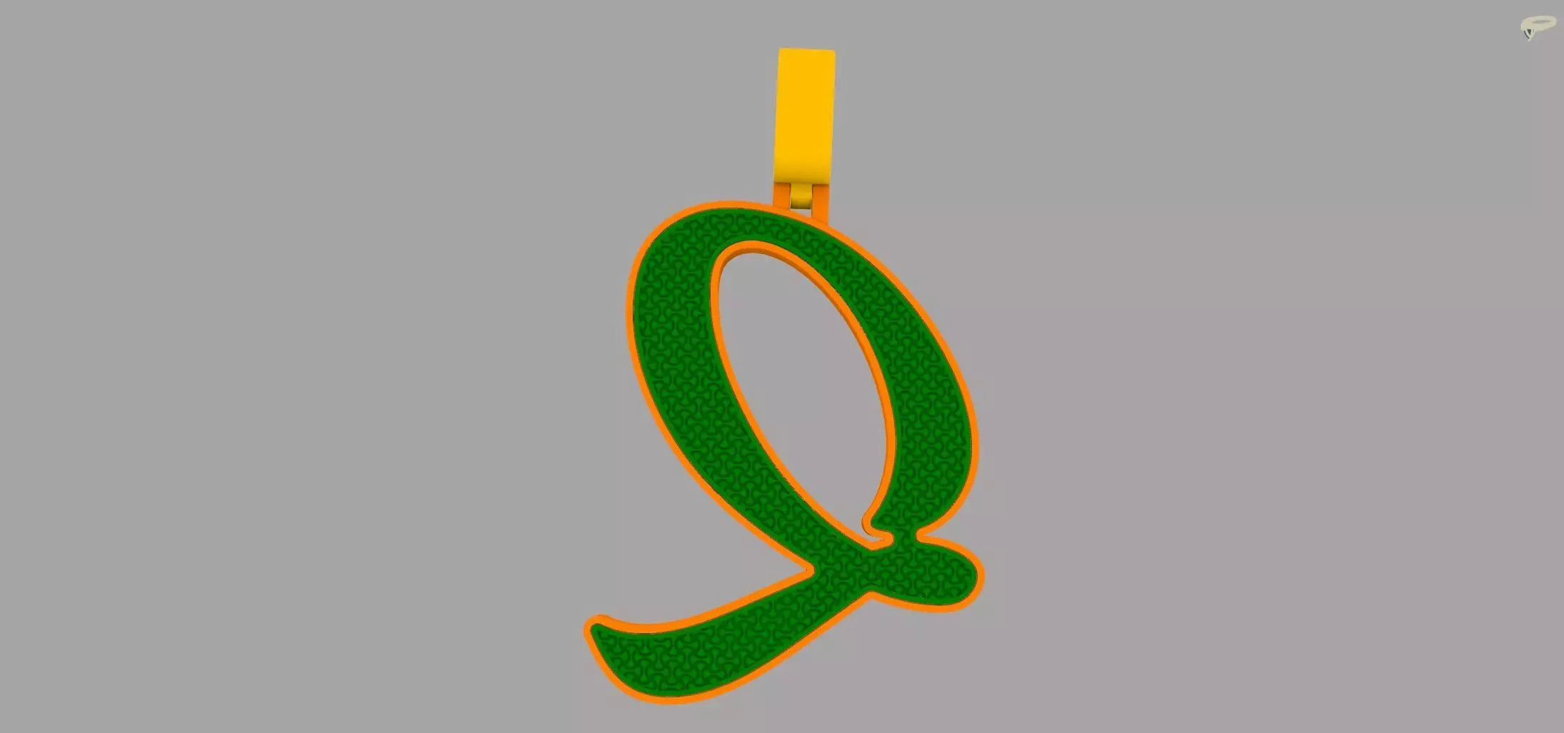 Q Pendant 3D print model_6