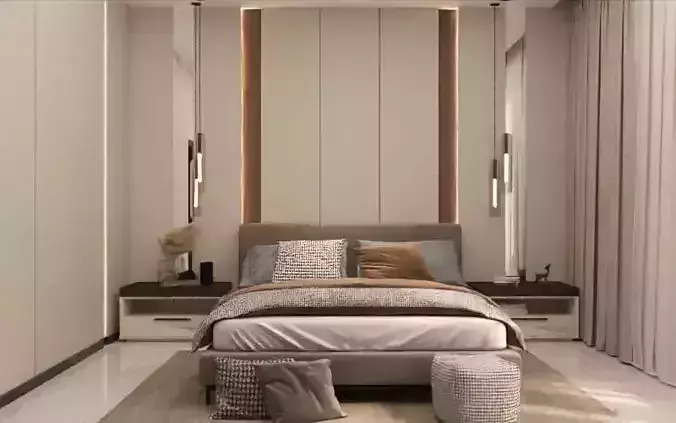 bedroom interior scene