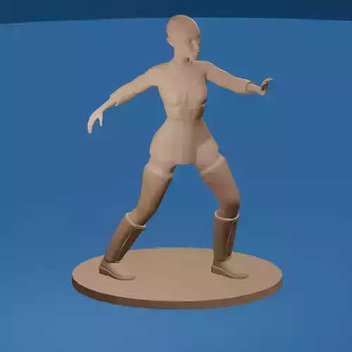 Cartoon style female dark Force user