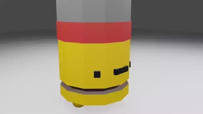 Bandana Bullet Low Polly Model Free low-poly 3D model