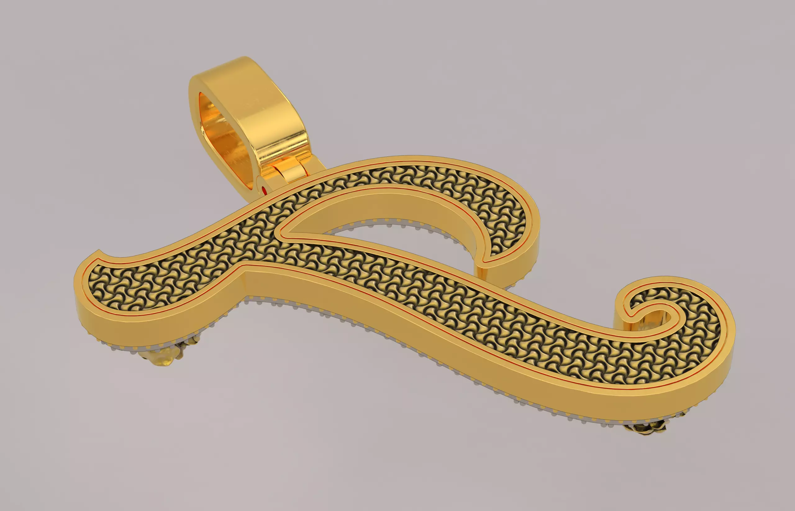 T Pendant 3D print model_2