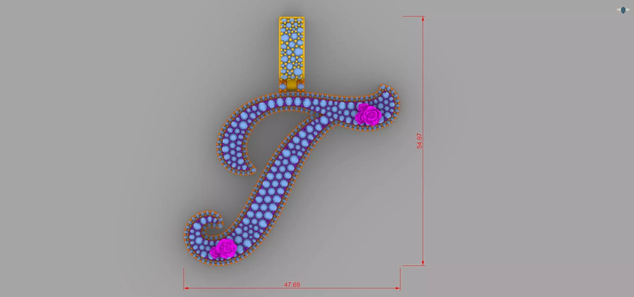 T Pendant 3D print model_3