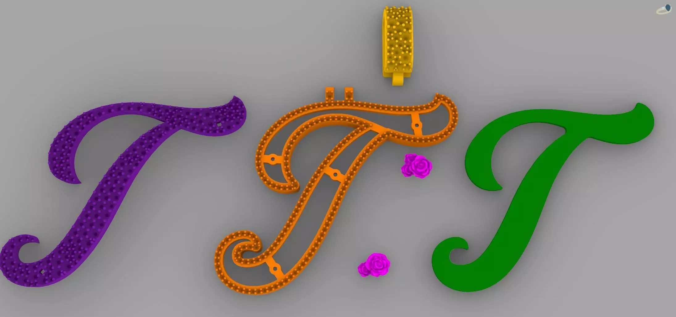 T Pendant 3D print model_7