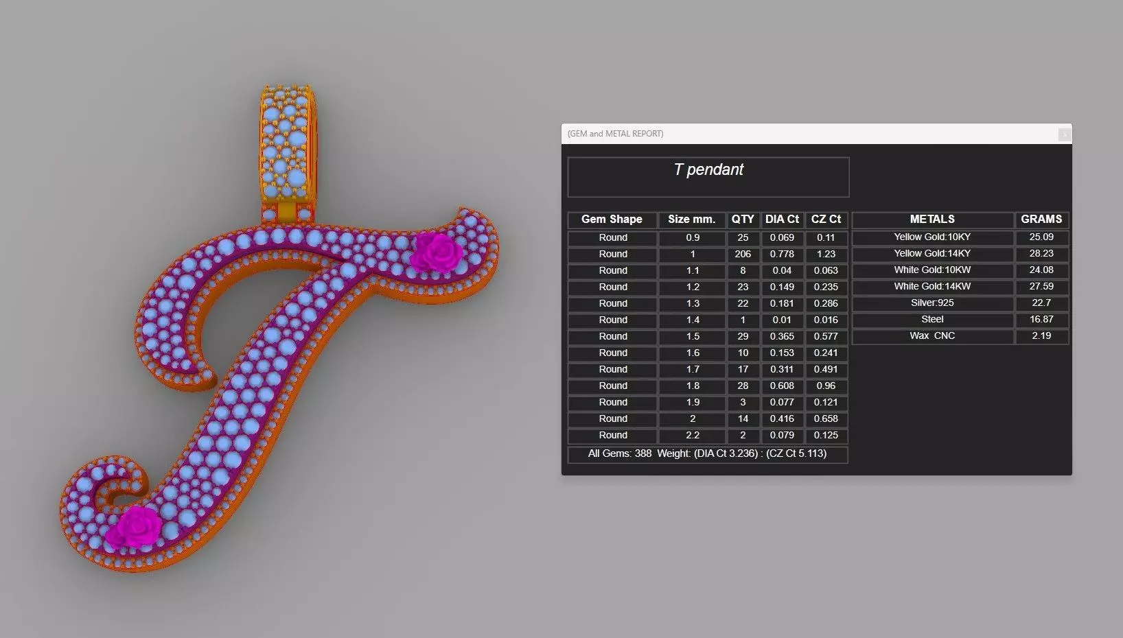 T Pendant 3D print model_9