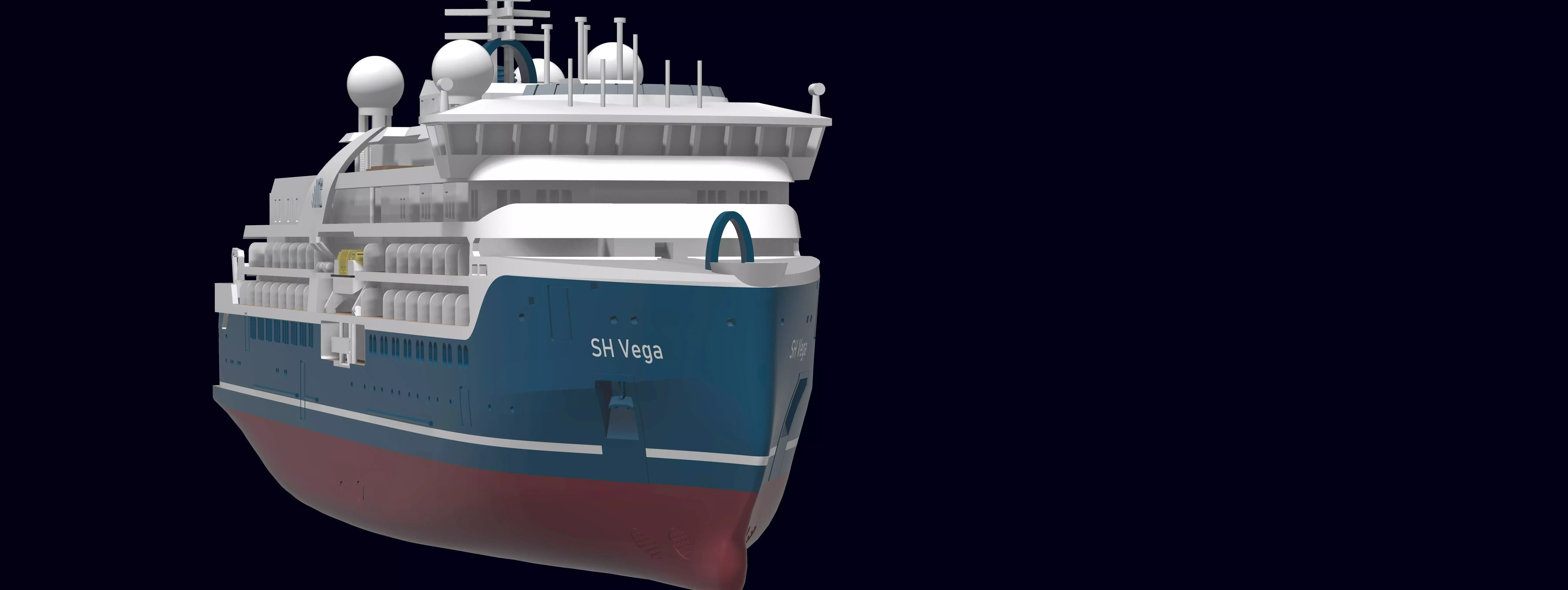 SH MINERVA or VEGA Swan Hellenic exploration cruise ship 3D print model_6