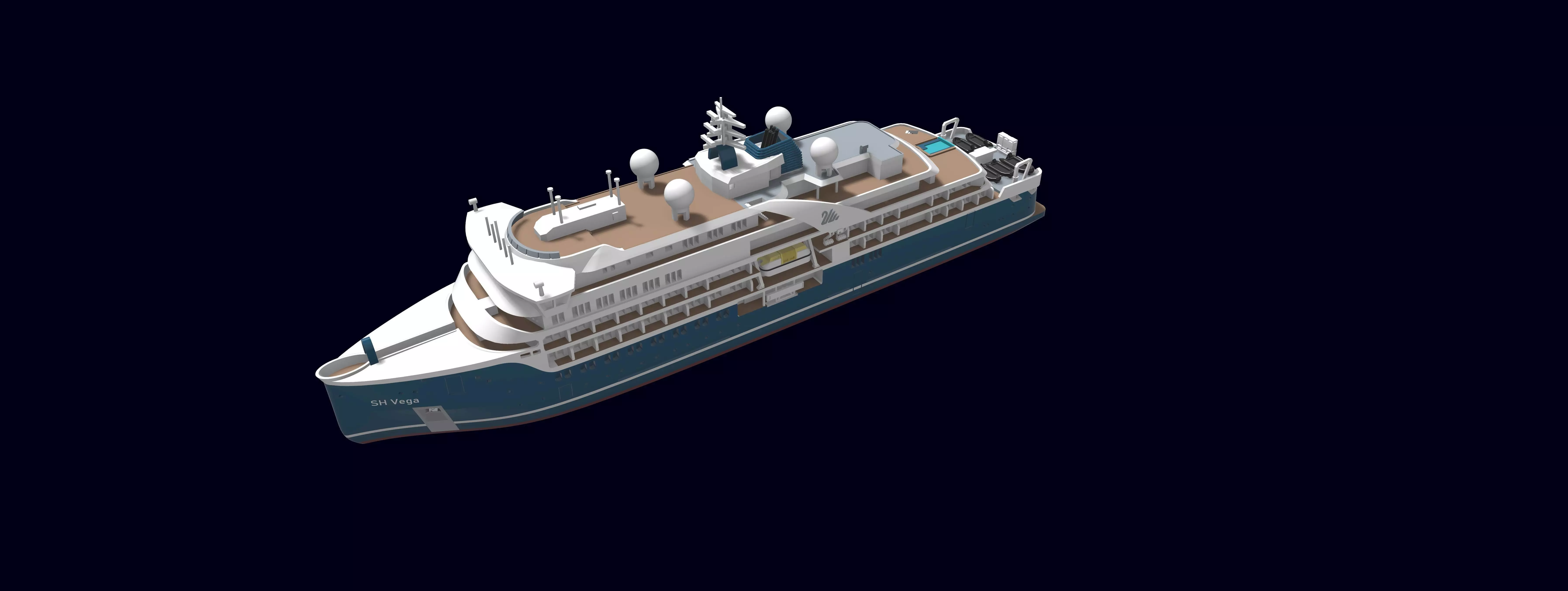SH MINERVA or VEGA Swan Hellenic exploration cruise ship 3D print model_3