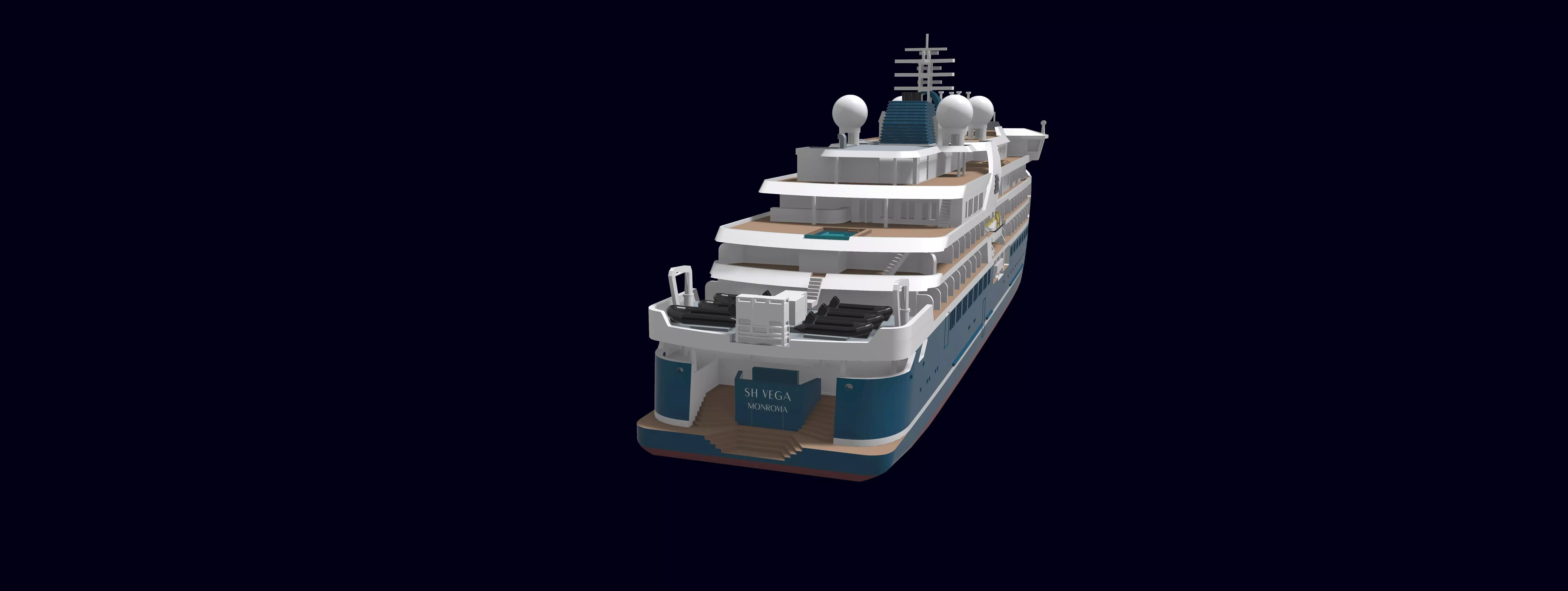SH MINERVA or VEGA Swan Hellenic exploration cruise ship 3D print model_2