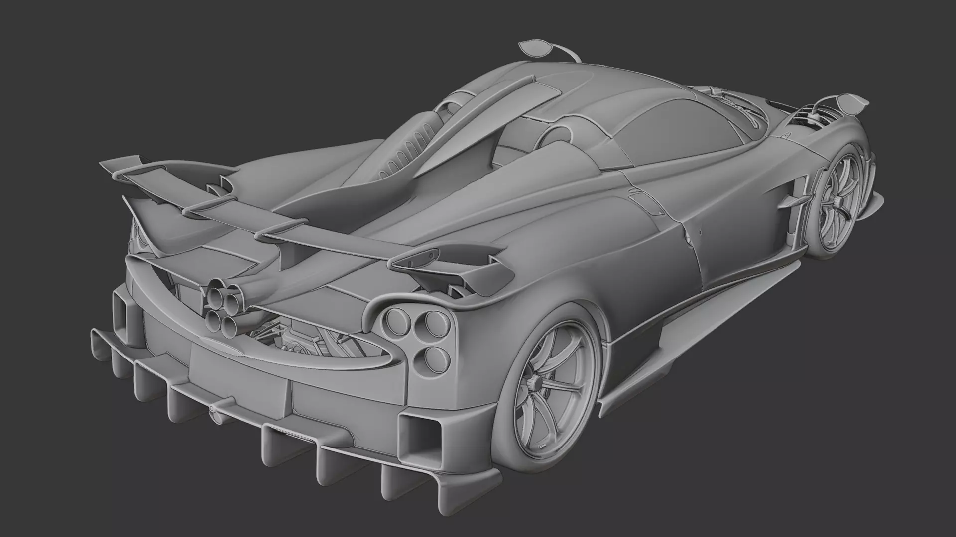 Pagani Huayra 3D print model_1
