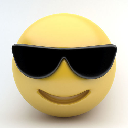 EMOTICON sunglasses Low-poly 3D model
