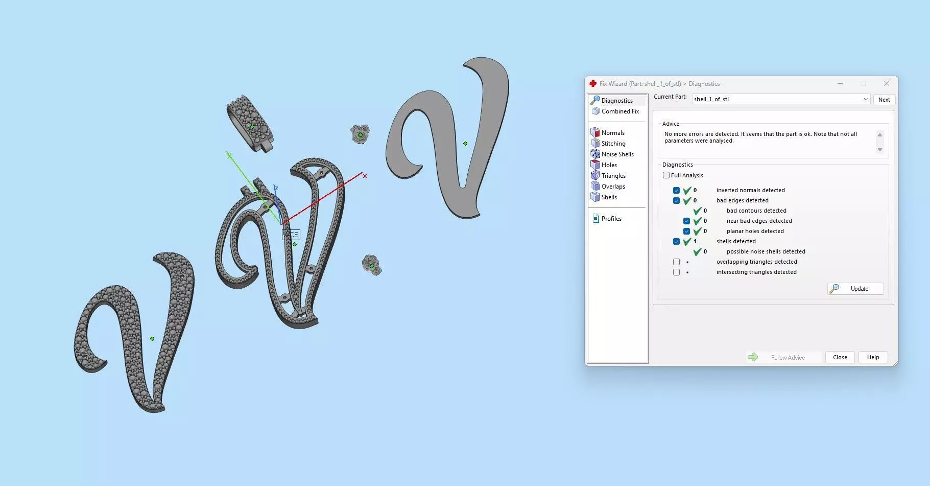 V Pendant 3D print model_10