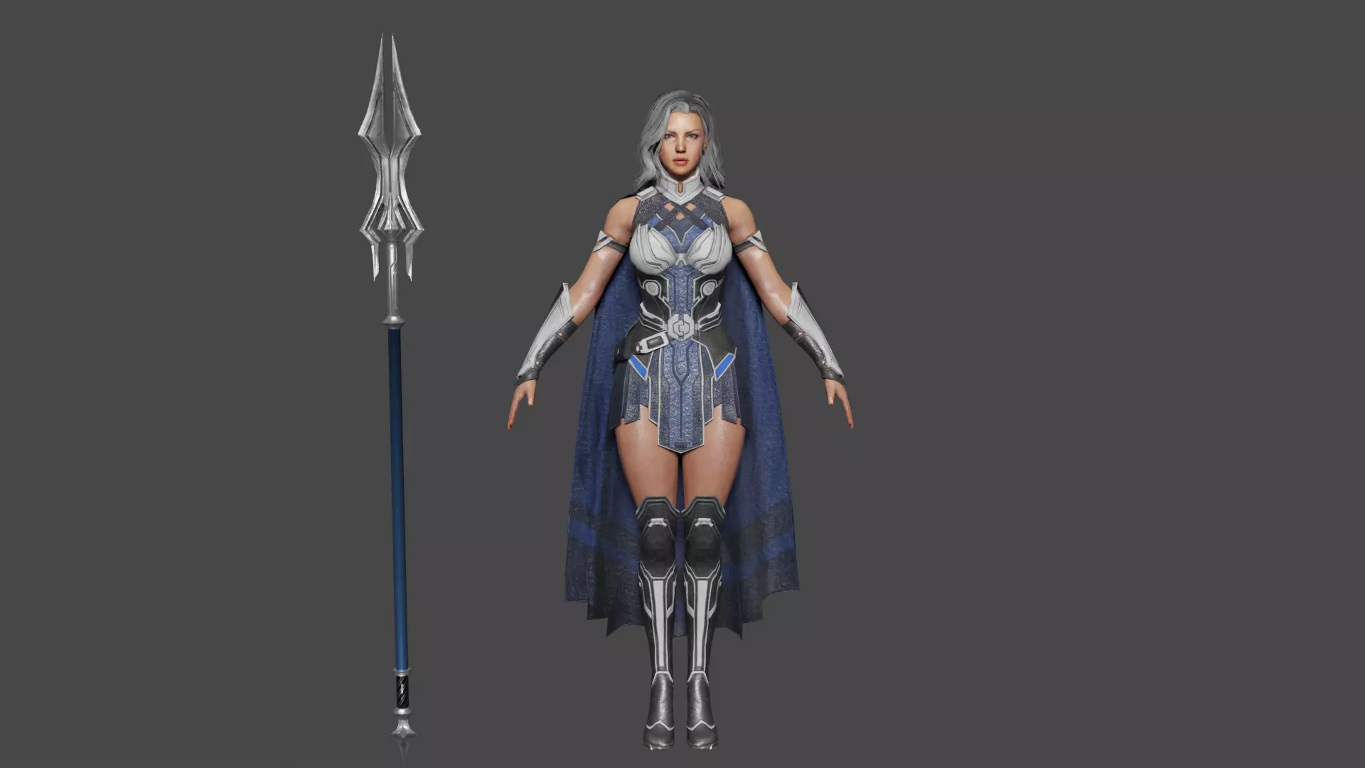 Valkyrie Low-poly 3D model_0