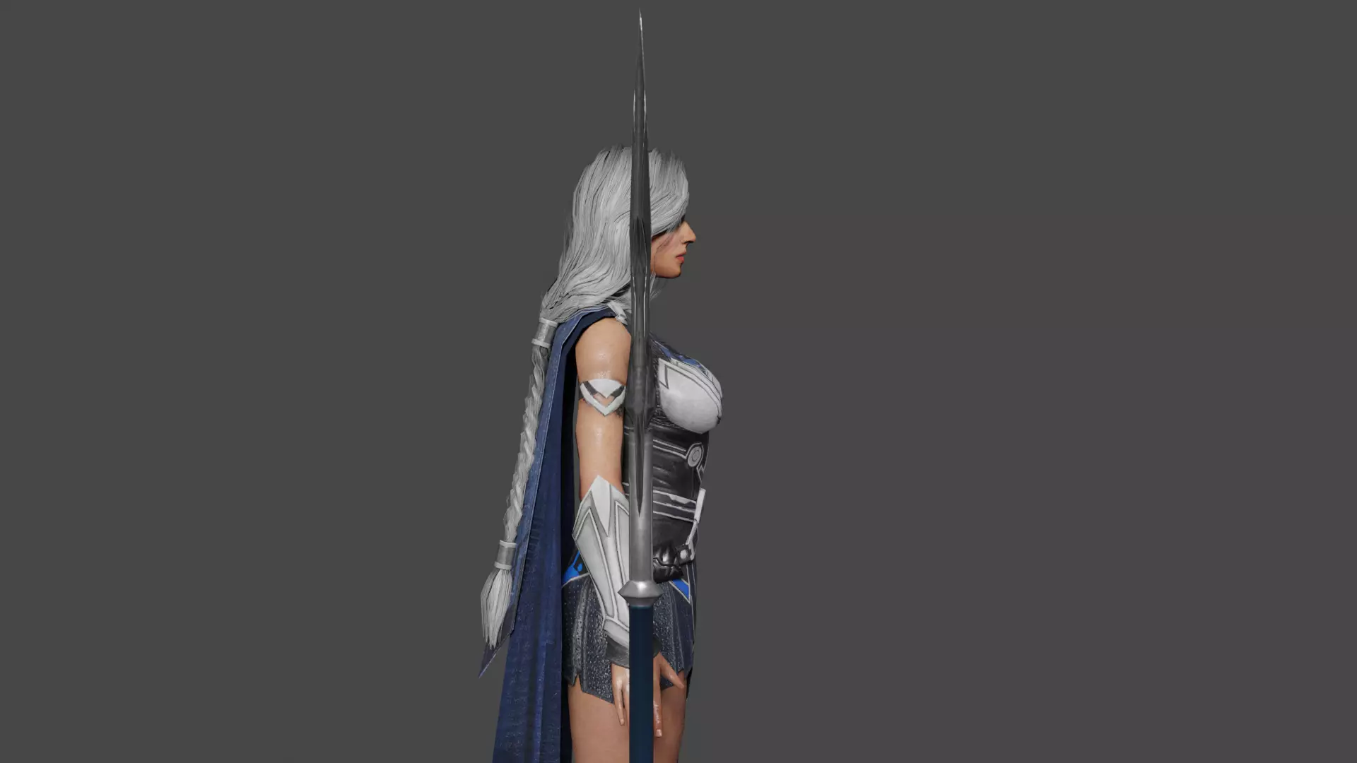 Valkyrie Low-poly 3D model_3