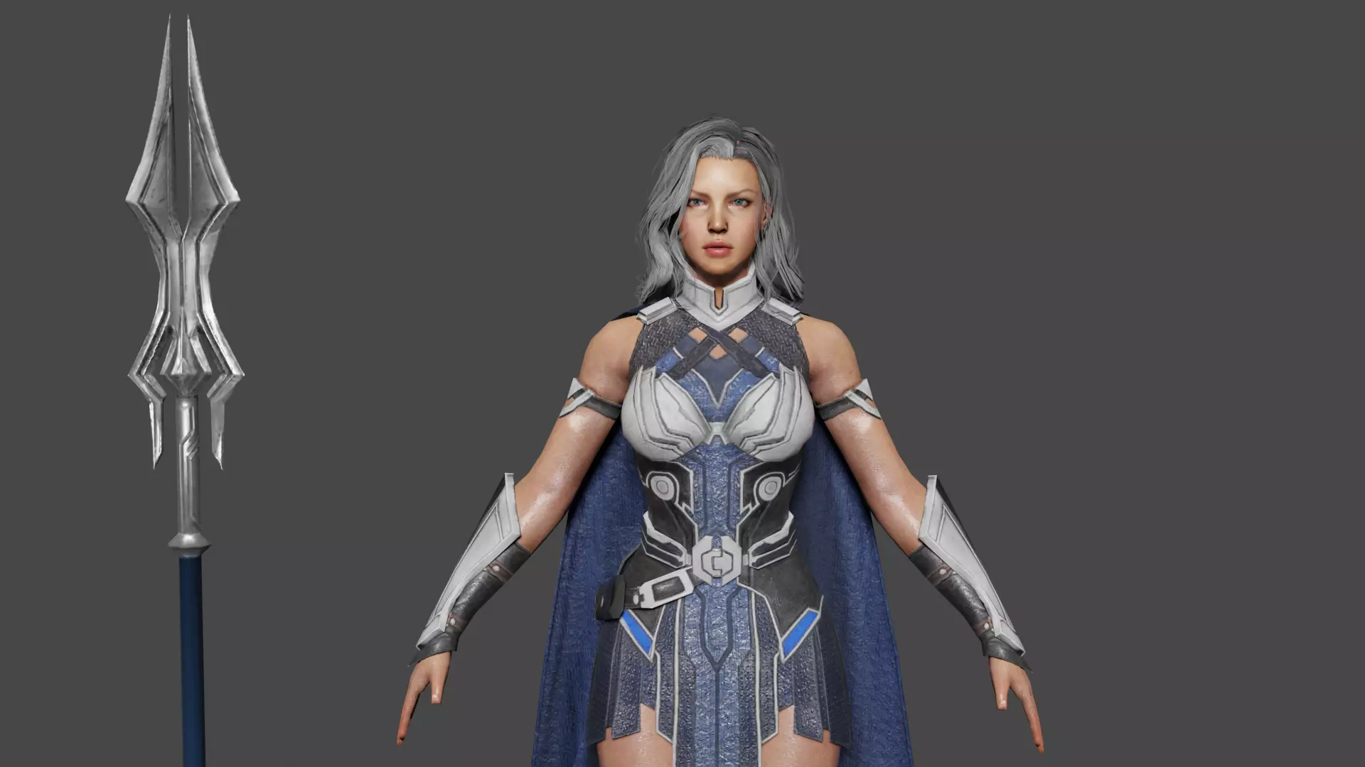 Valkyrie Low-poly 3D model_1