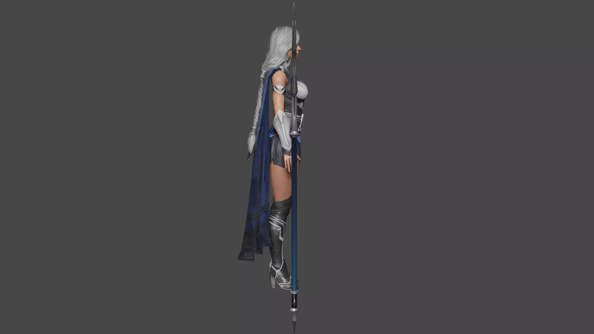 Valkyrie Low-poly 3D model_2