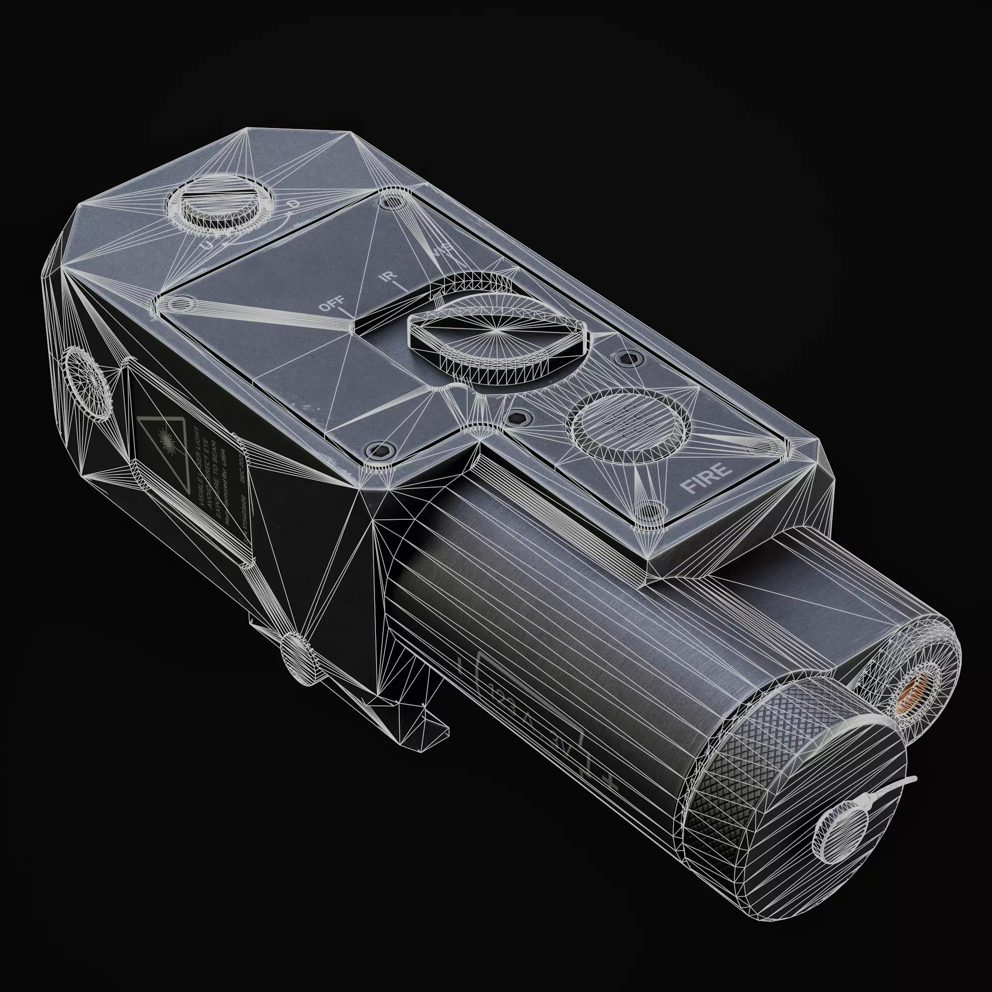 Laser Sight Low-poly 3D model_7