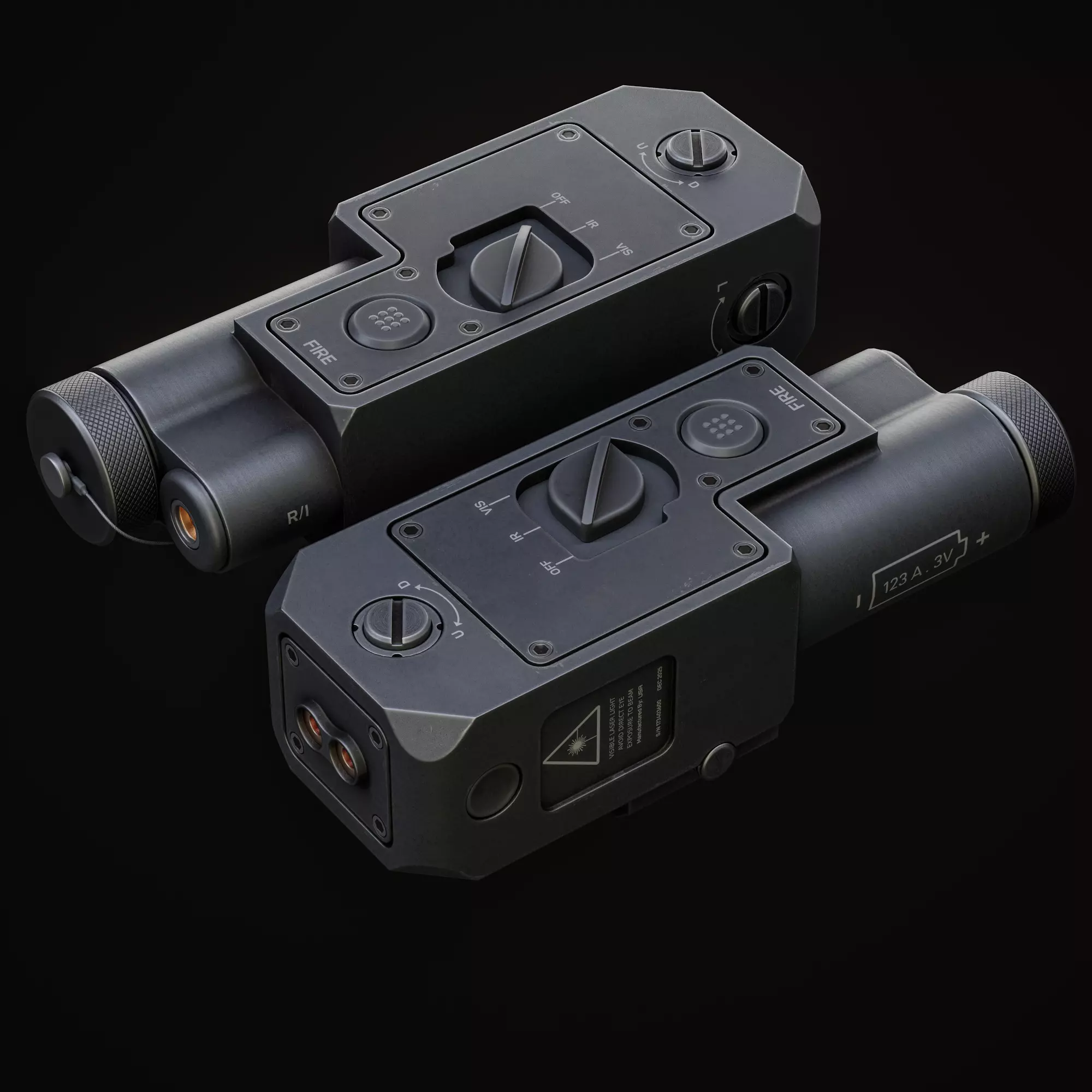 Laser Sight Low-poly 3D model_0