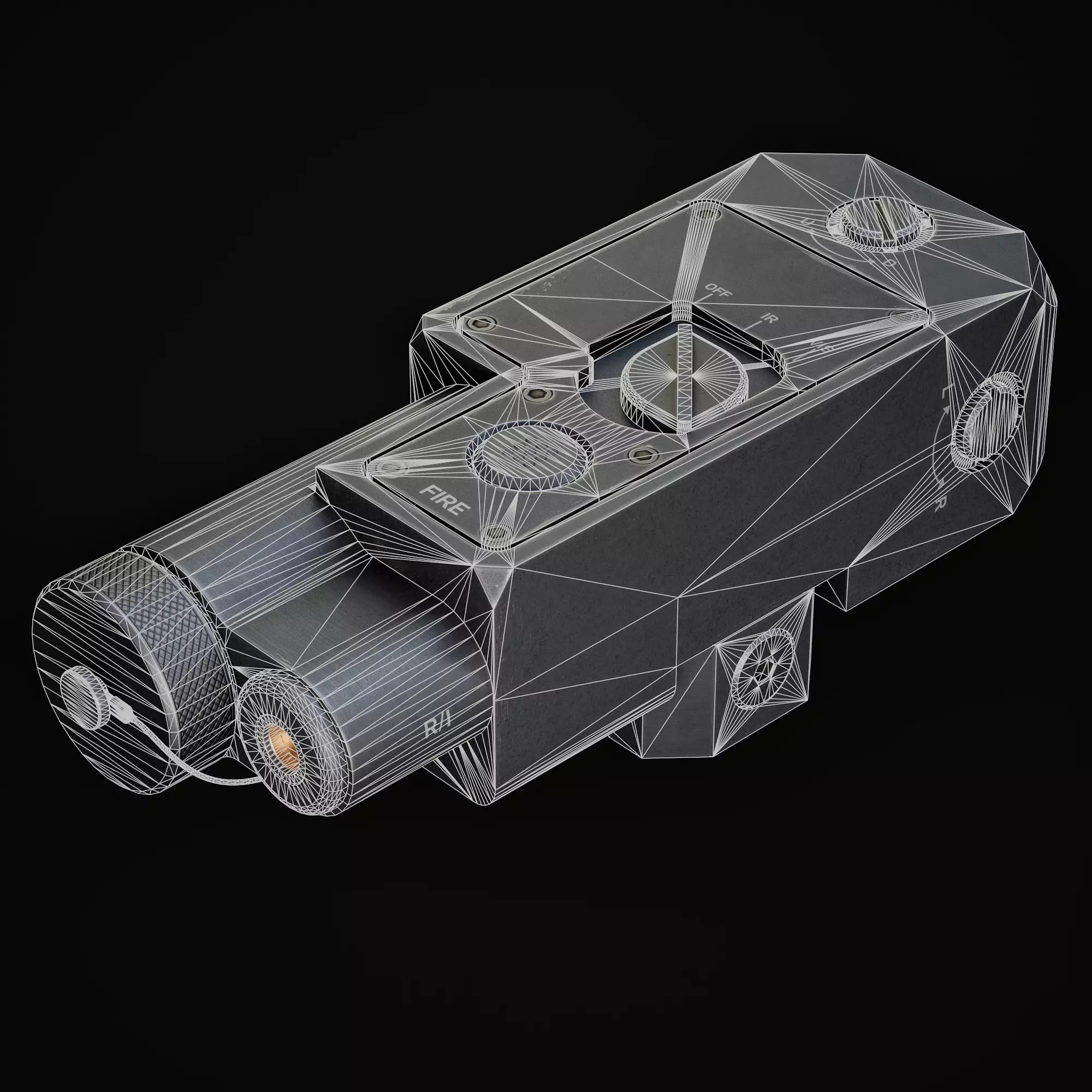 Laser Sight Low-poly 3D model_10