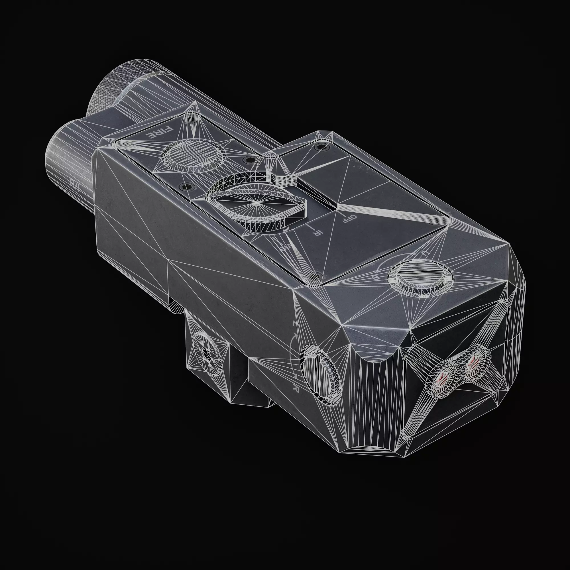 Laser Sight Low-poly 3D model_9