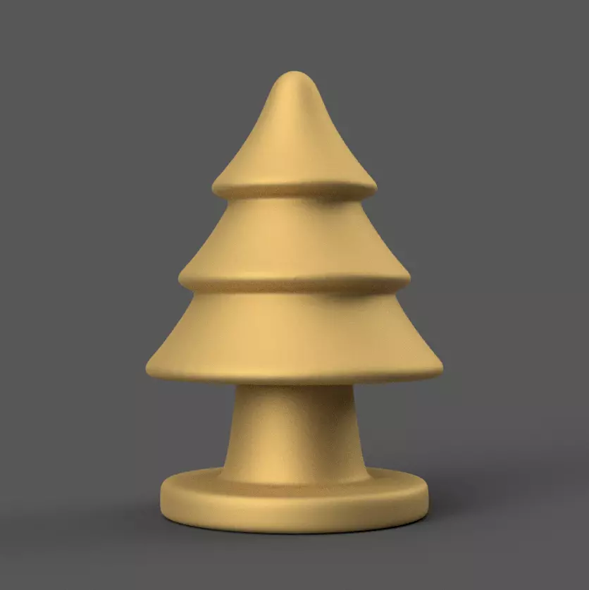 Minimalist Christmas Tree STL File Modern Holiday Decor 3D print model_0