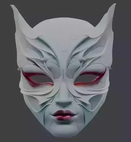 Cyborg Elegance Futuristic Humanoid Masquerade Mask