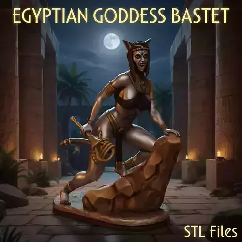 3D model of the Egyptian goddess Bastet