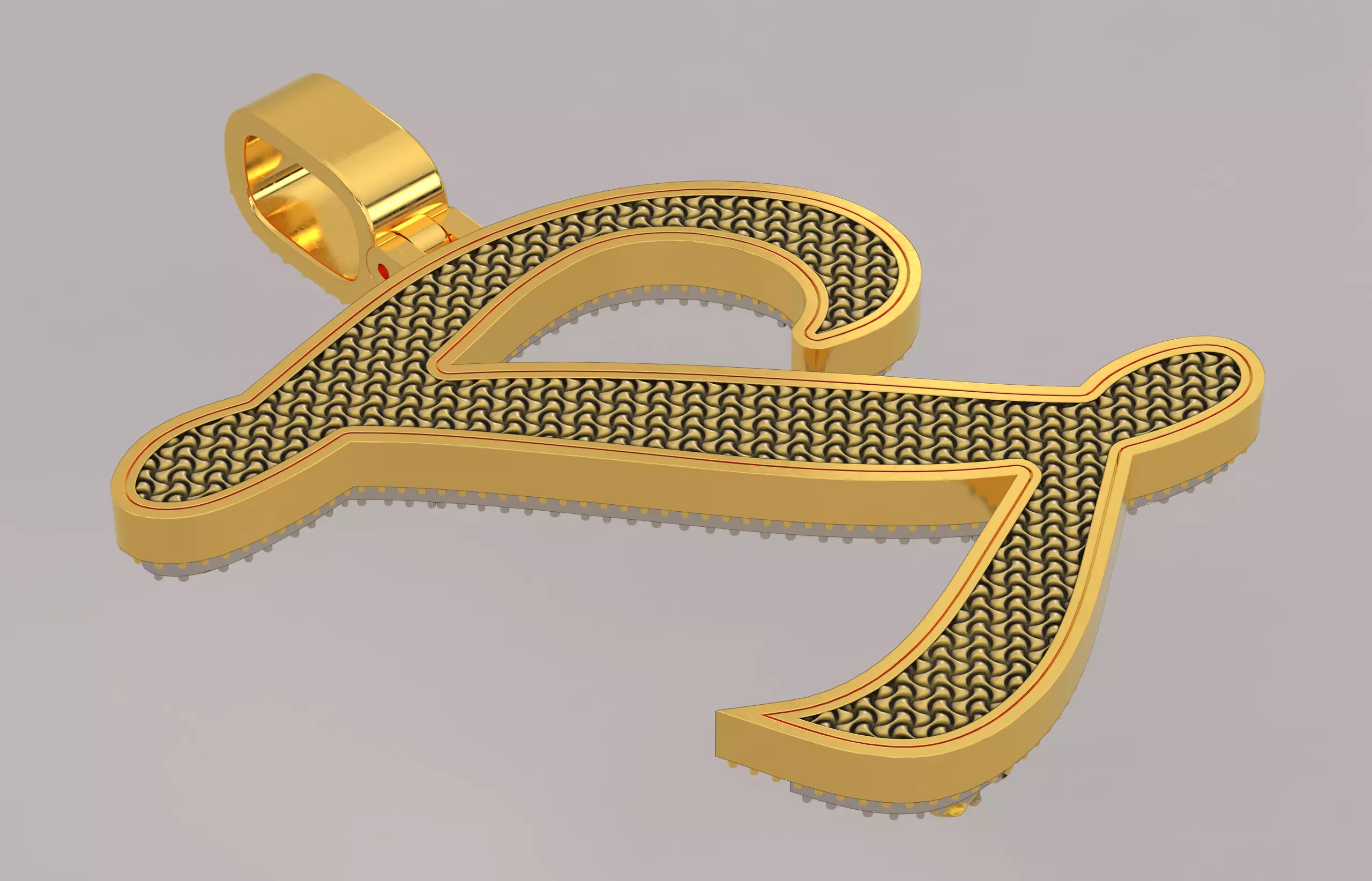 Z Pendant 3D print model_2