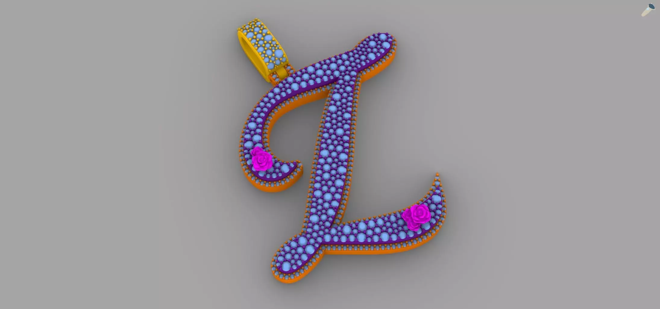 Z Pendant 3D print model_4