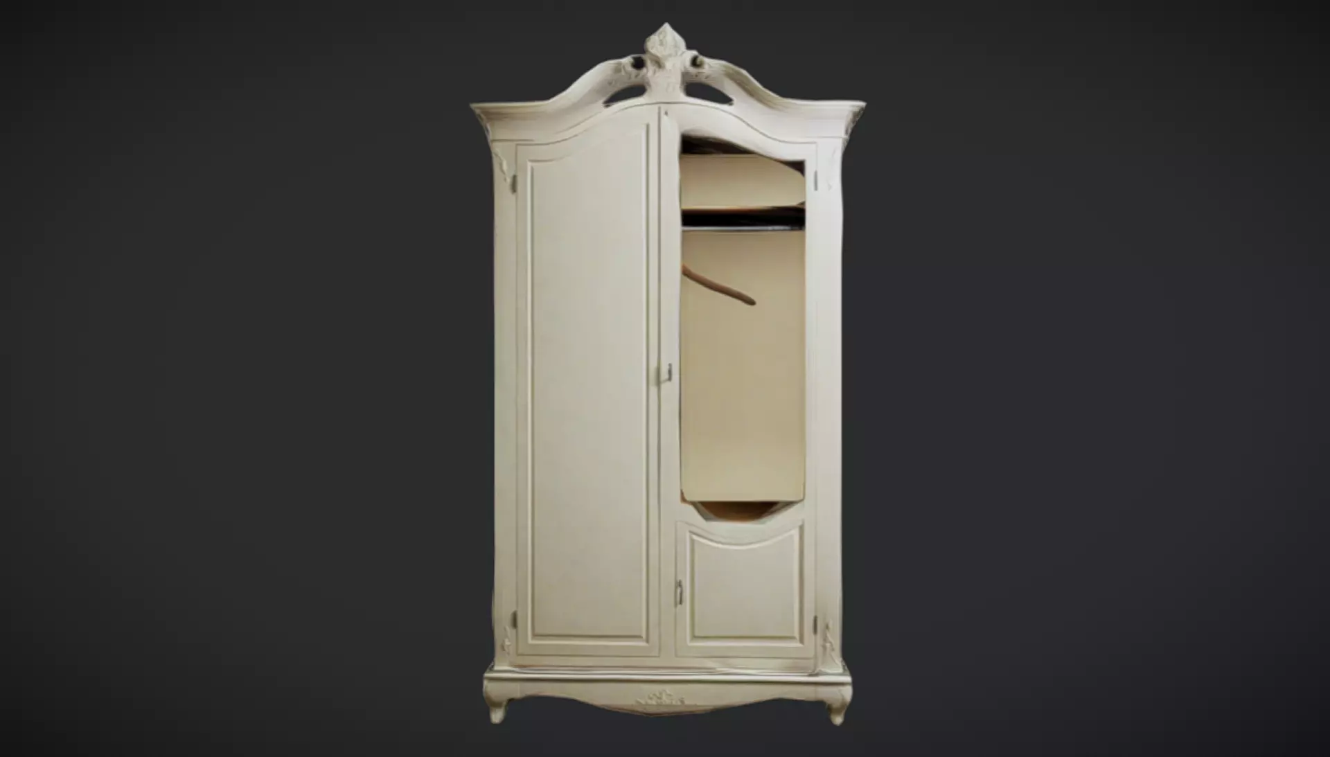 3D closet model Low-poly 3D model_0