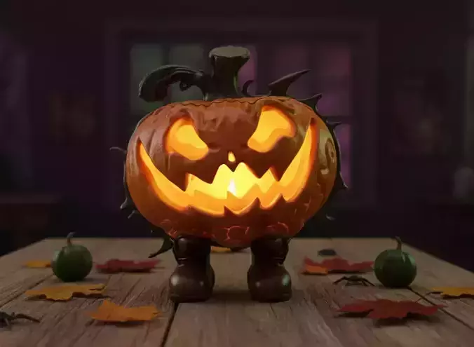 Halloween Jack - O - Lantern Pumpkin Candle Holder 3D print model