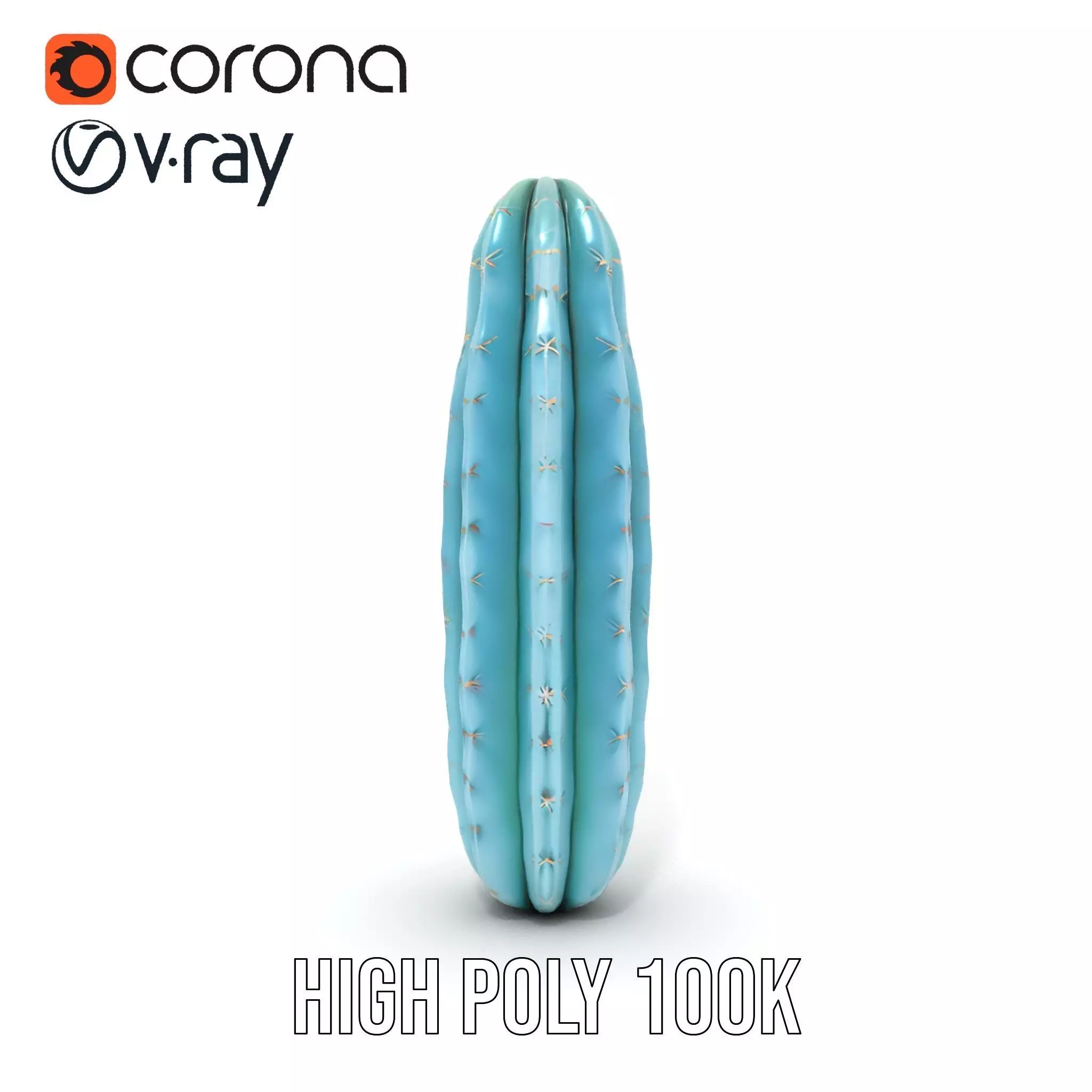 Tall Cactus Green model pack Low-poly 3D model_26