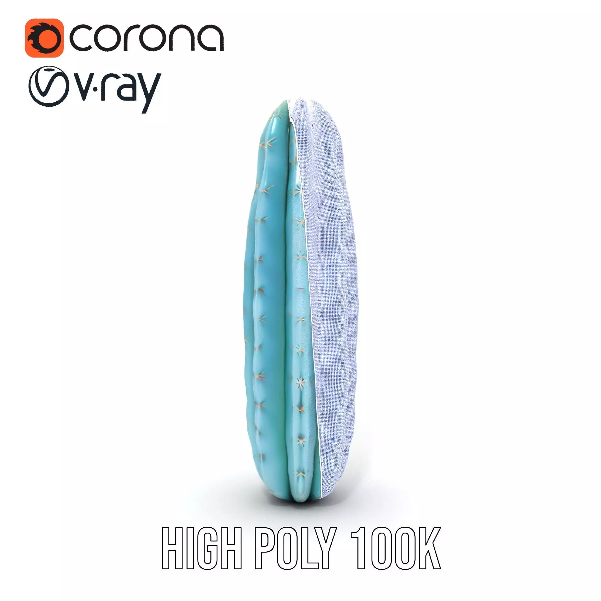 Tall Cactus Green model pack Low-poly 3D model_33