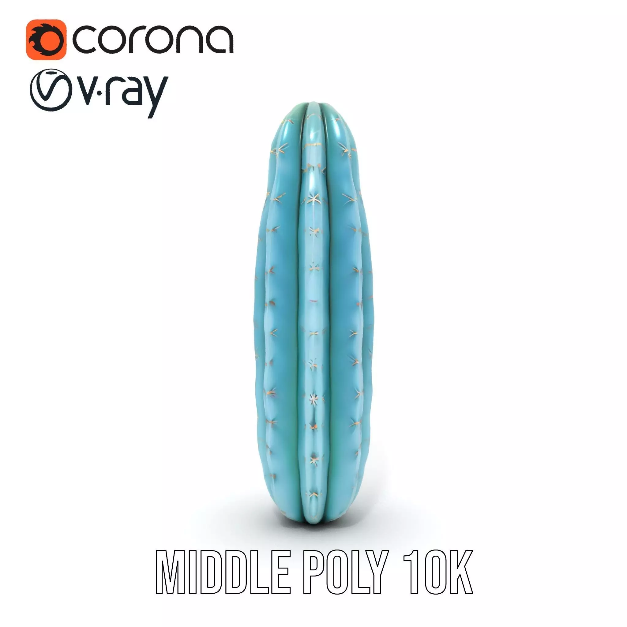 Tall Cactus Green model pack Low-poly 3D model_21