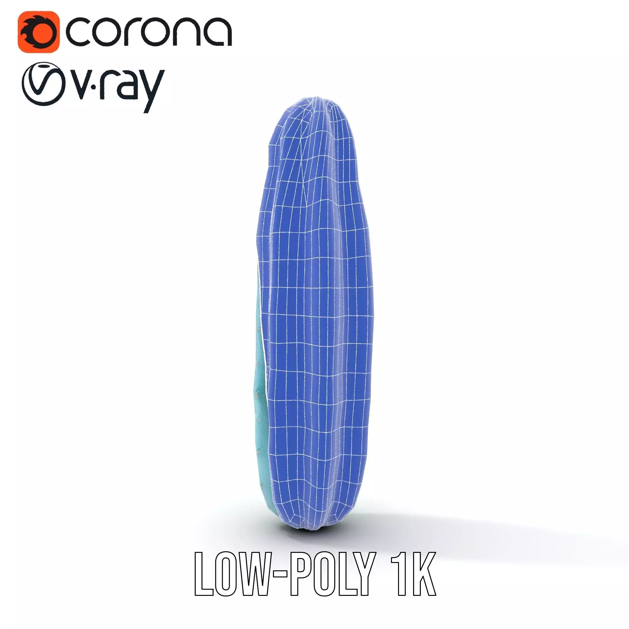 Tall Cactus Green model pack Low-poly 3D model_14