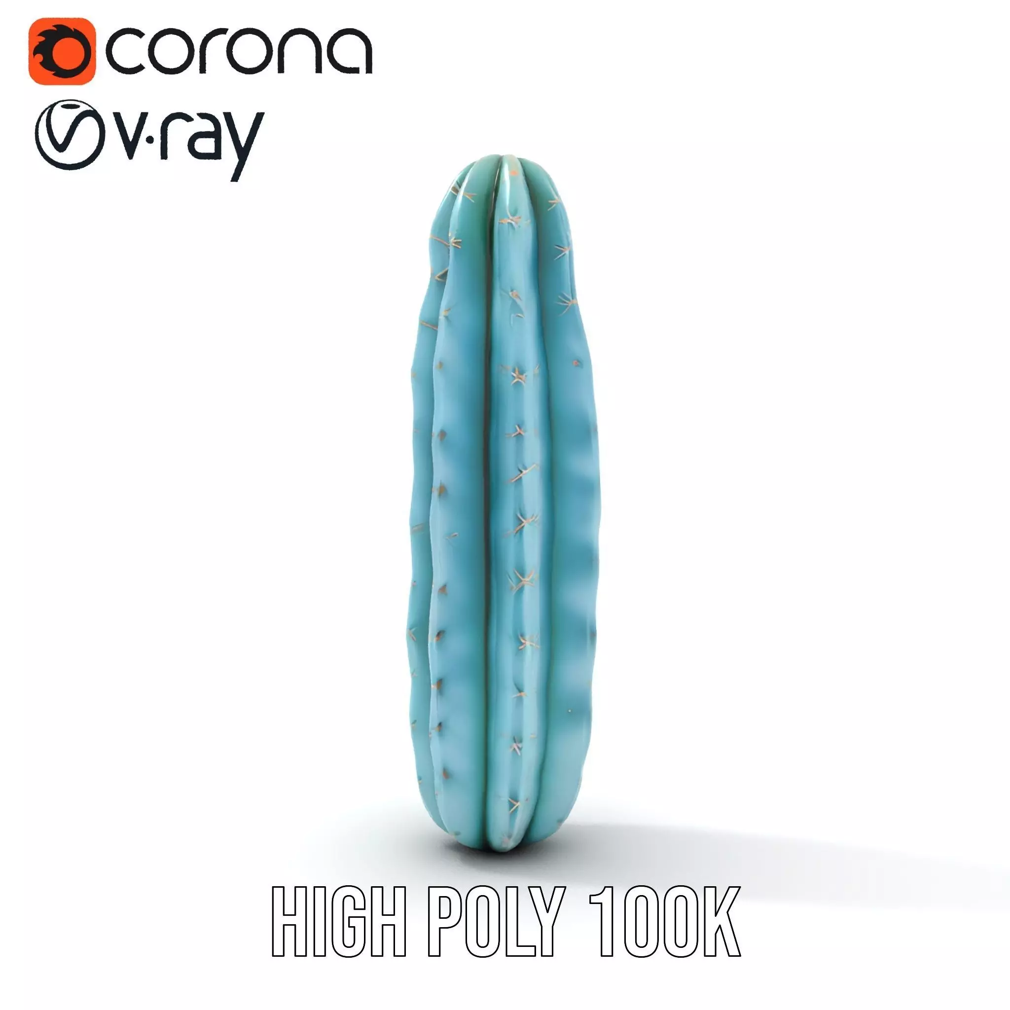 Tall Cactus Green model pack Low-poly 3D model_23