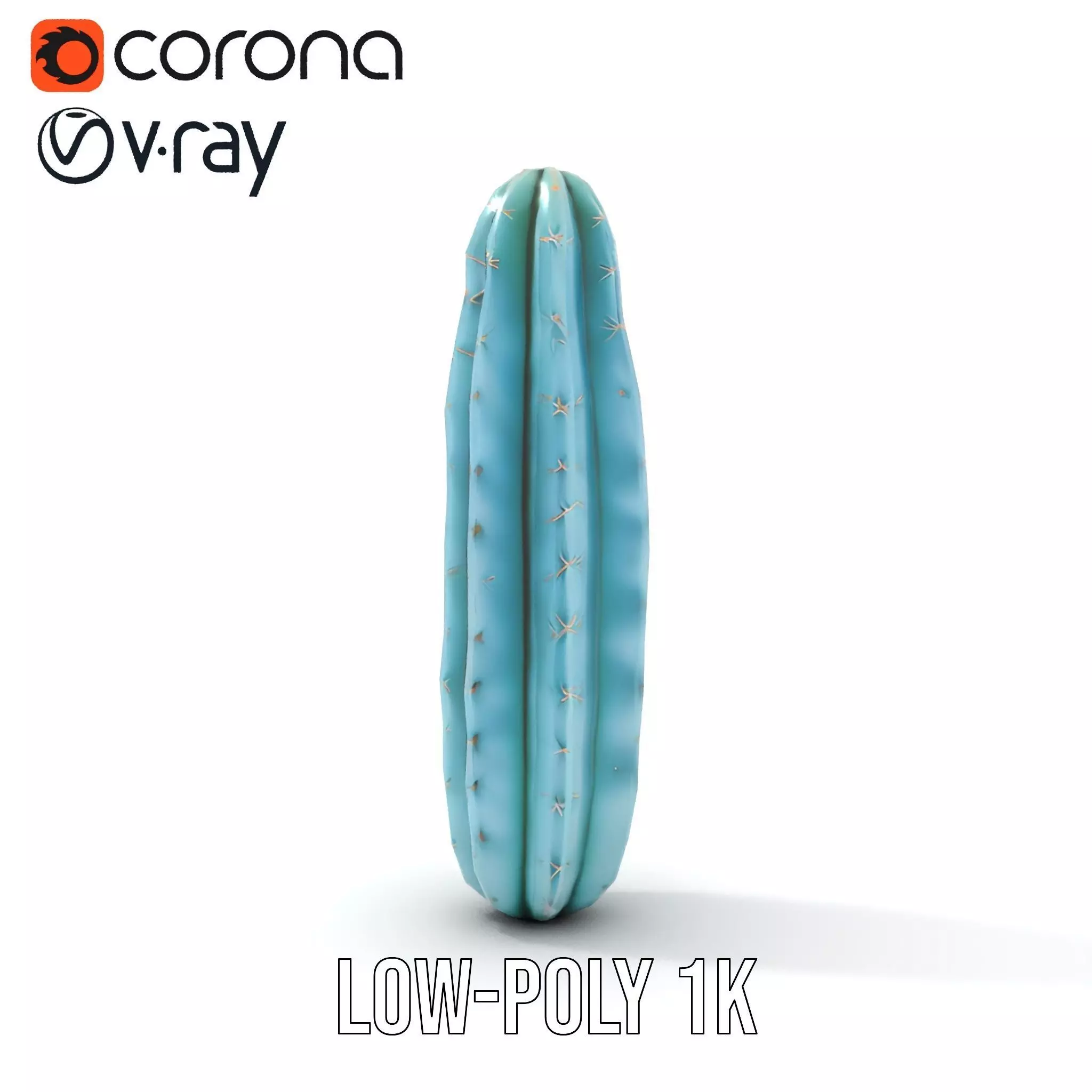 Tall Cactus Green model pack Low-poly 3D model_25