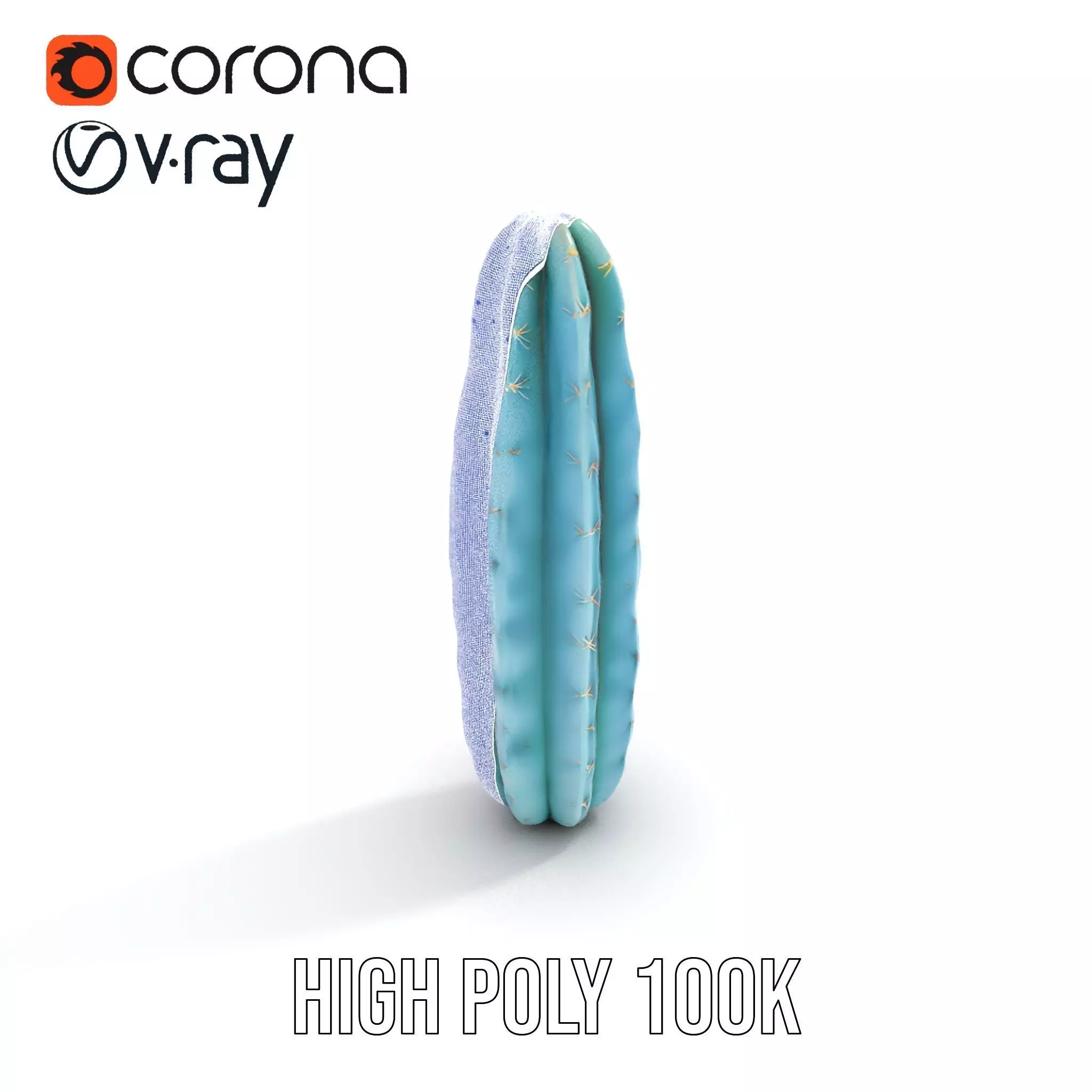 Tall Cactus Green model pack Low-poly 3D model_32