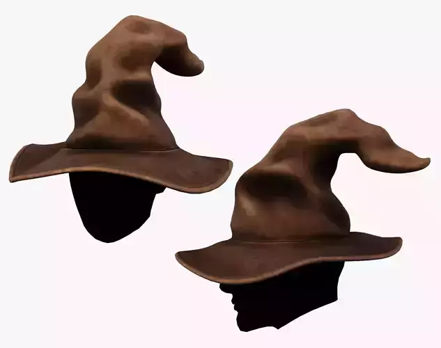 Halloween Witch Hat Pack - Low Poly PBR 4K Low-poly 3D model