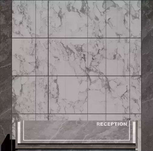 Modern Marble Reception Area