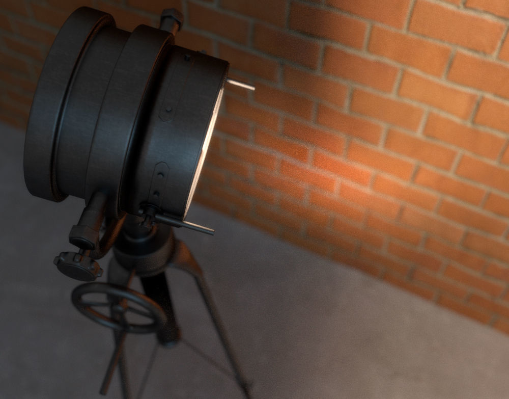 Industrial Lamp  Free 3D model_1
